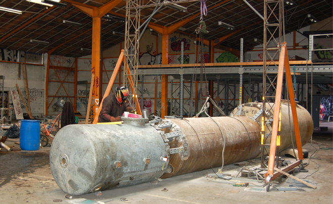 Flydende By arbejder med genbrugstanke